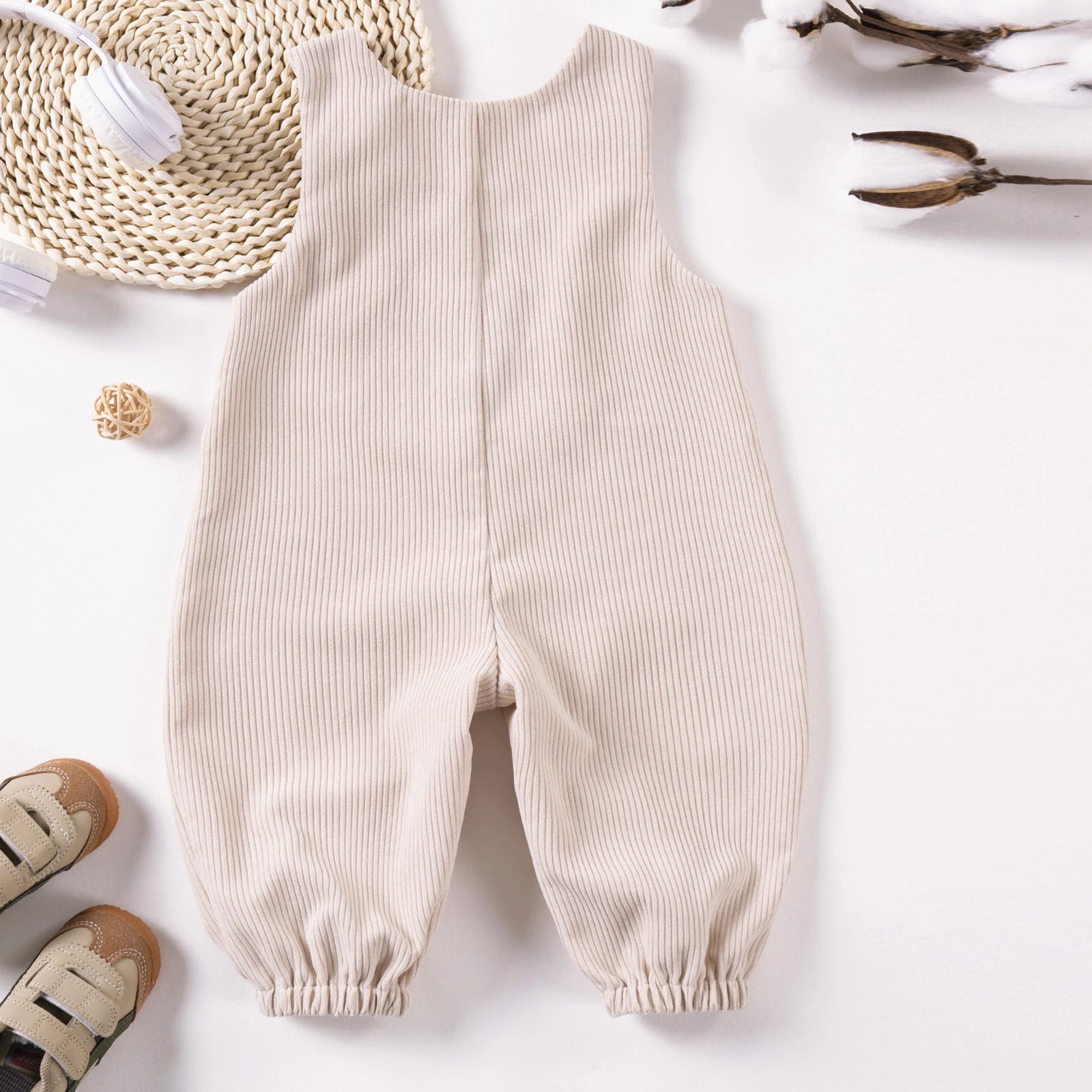 Toddler Denim Dungarees with Bear Patchwork Detail