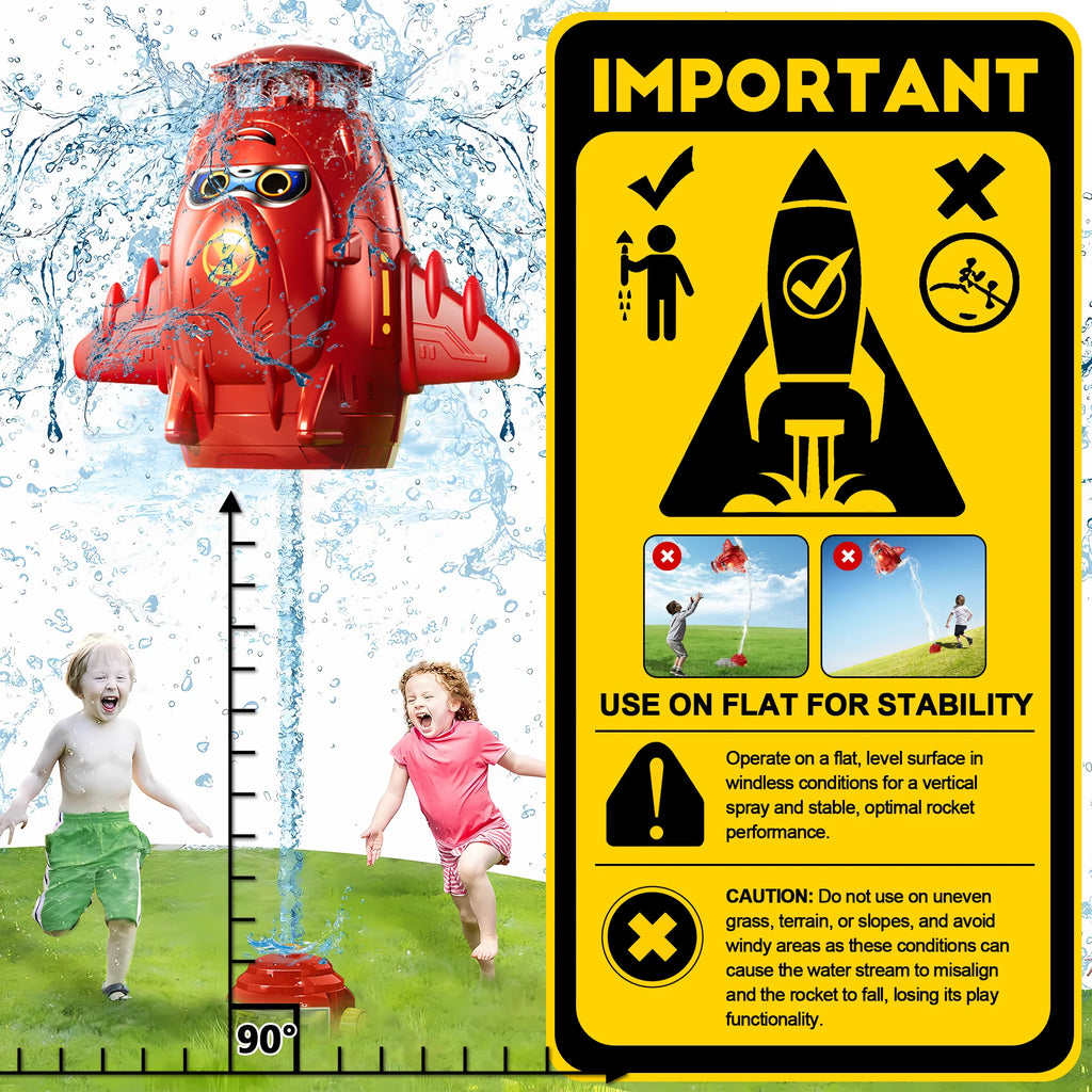 Outdoor Rocket Launcher Spinning Splash Water Fun