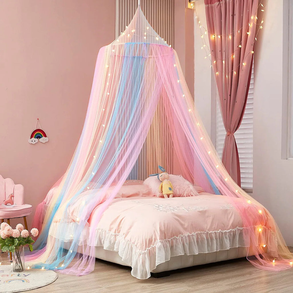 Rainbow Princess Tent Room Decor