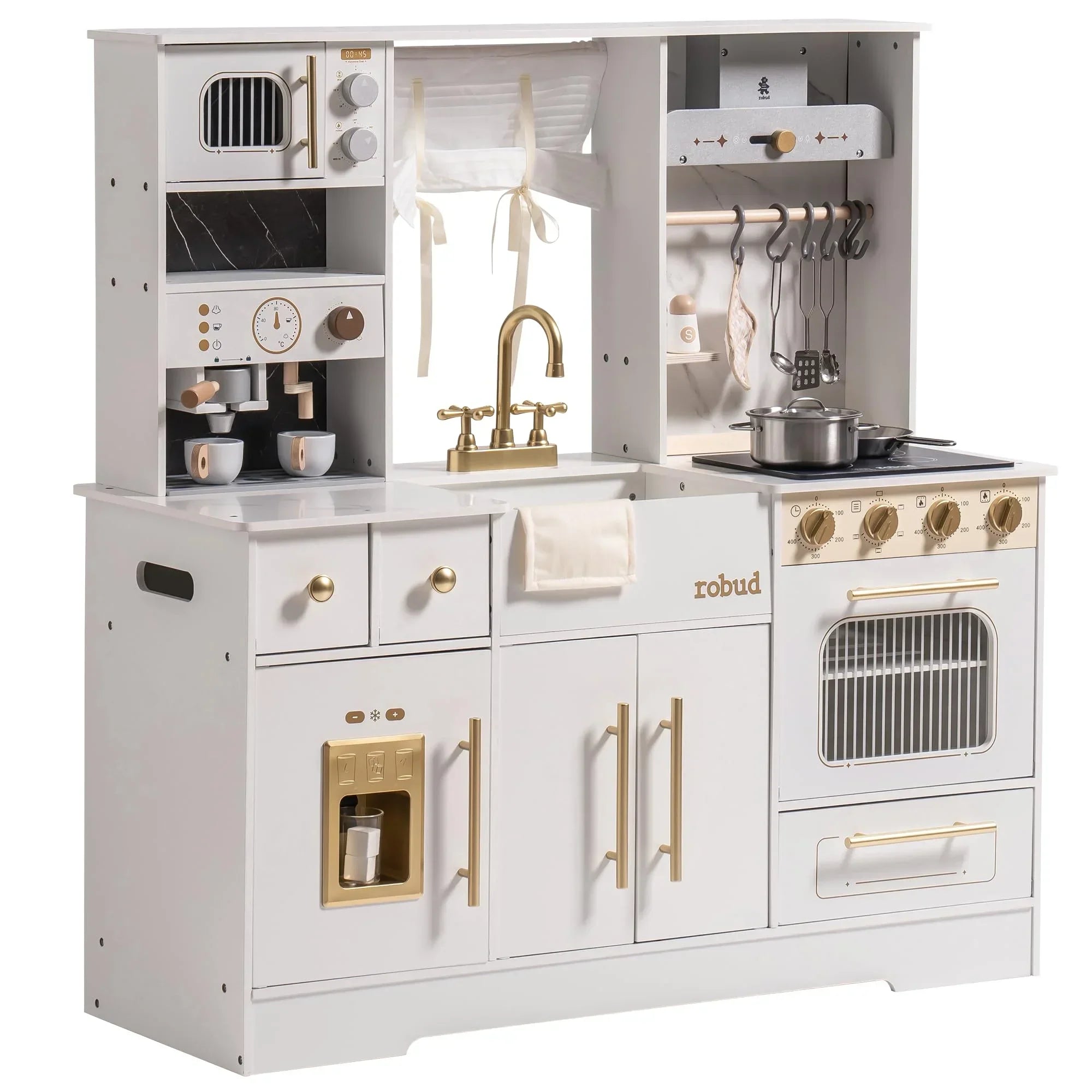 Wooden Play Kitchen with Accessories