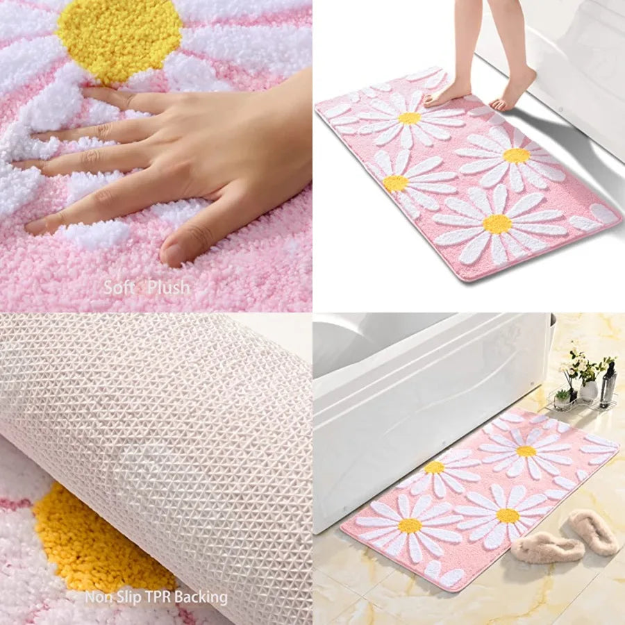 Cute Daisy Bath Mat