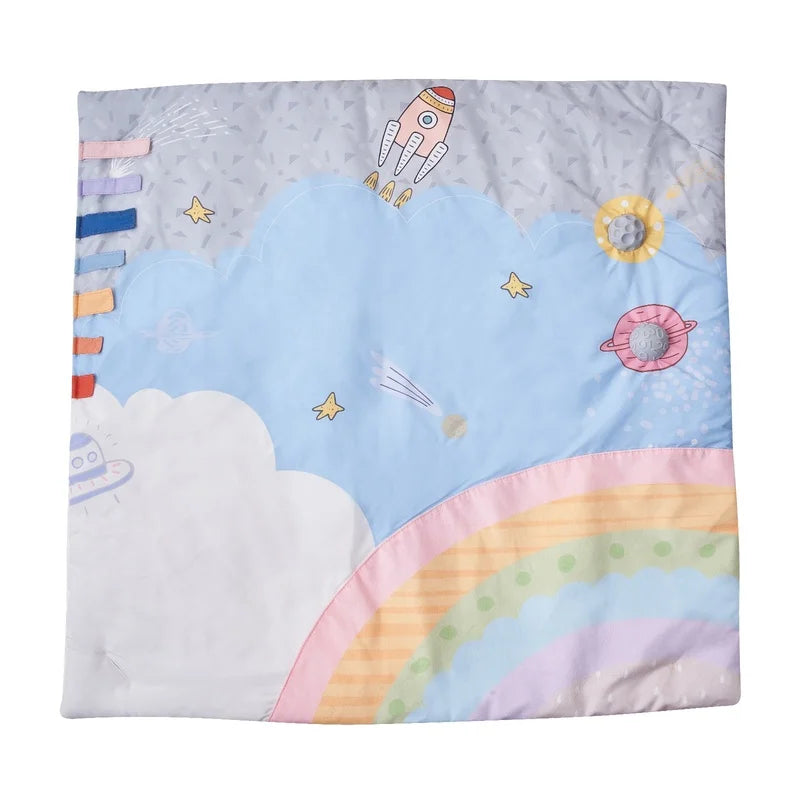 Baby Play Gym Mat with 6 Sensory