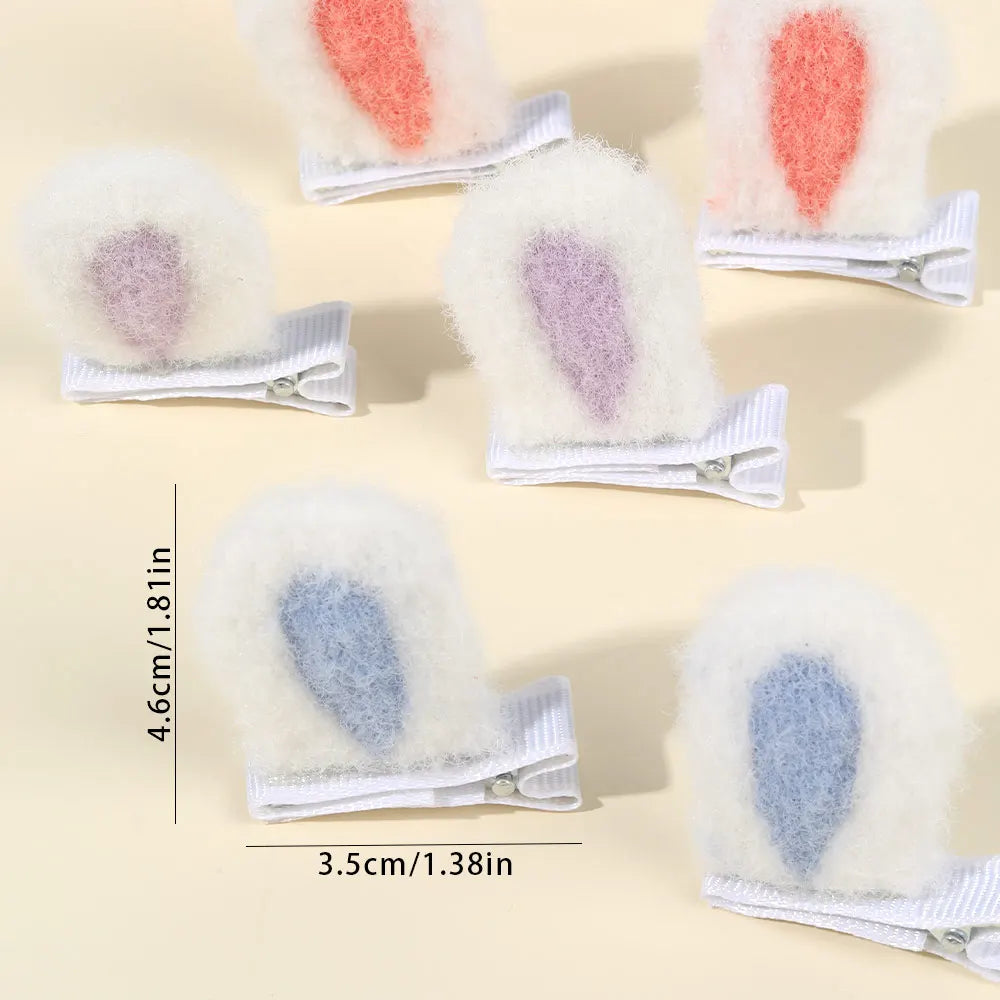 10Pcs Rabbit Ears Hair Clips