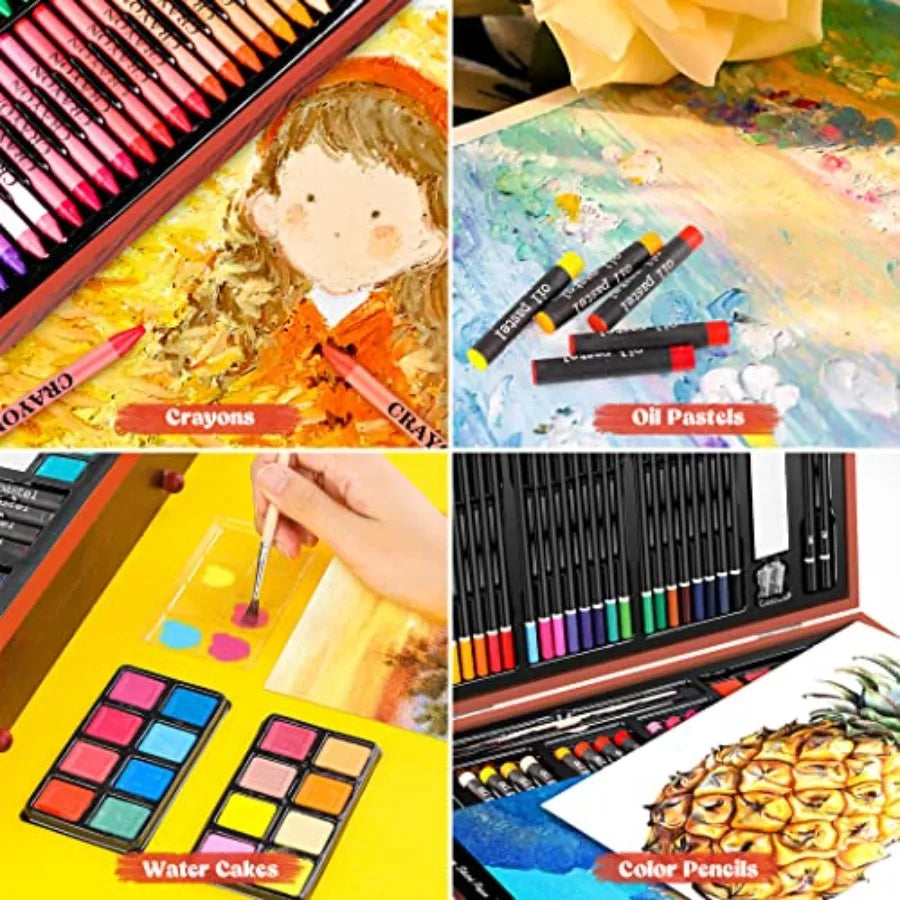 153-Pack Deluxe Art Set - Wooden Case