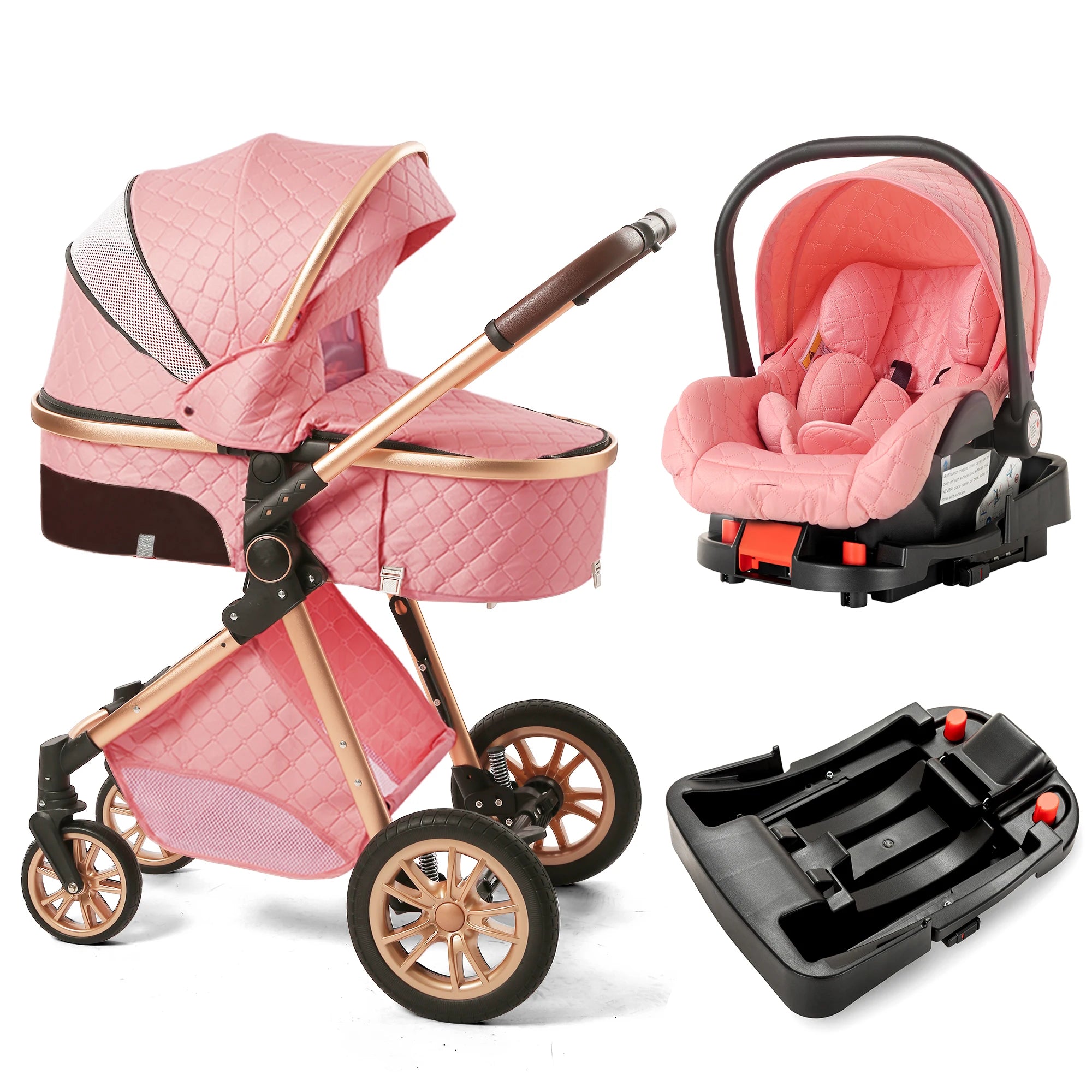 Luxury Baby Stroller, Car Seat, Mobile Crib