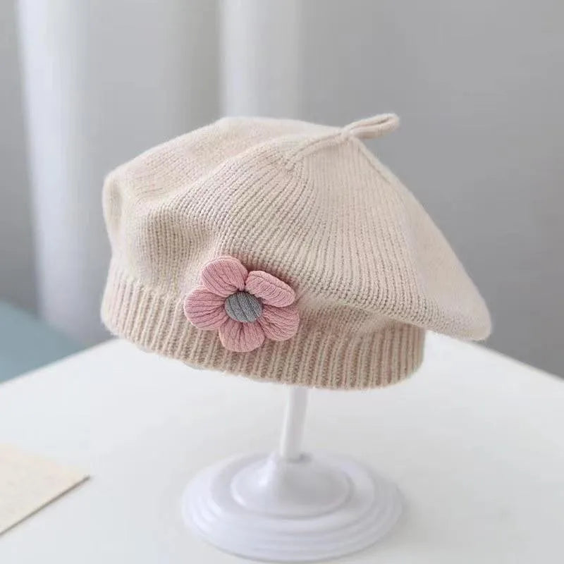 Warm Knitted Baby Beret Hat