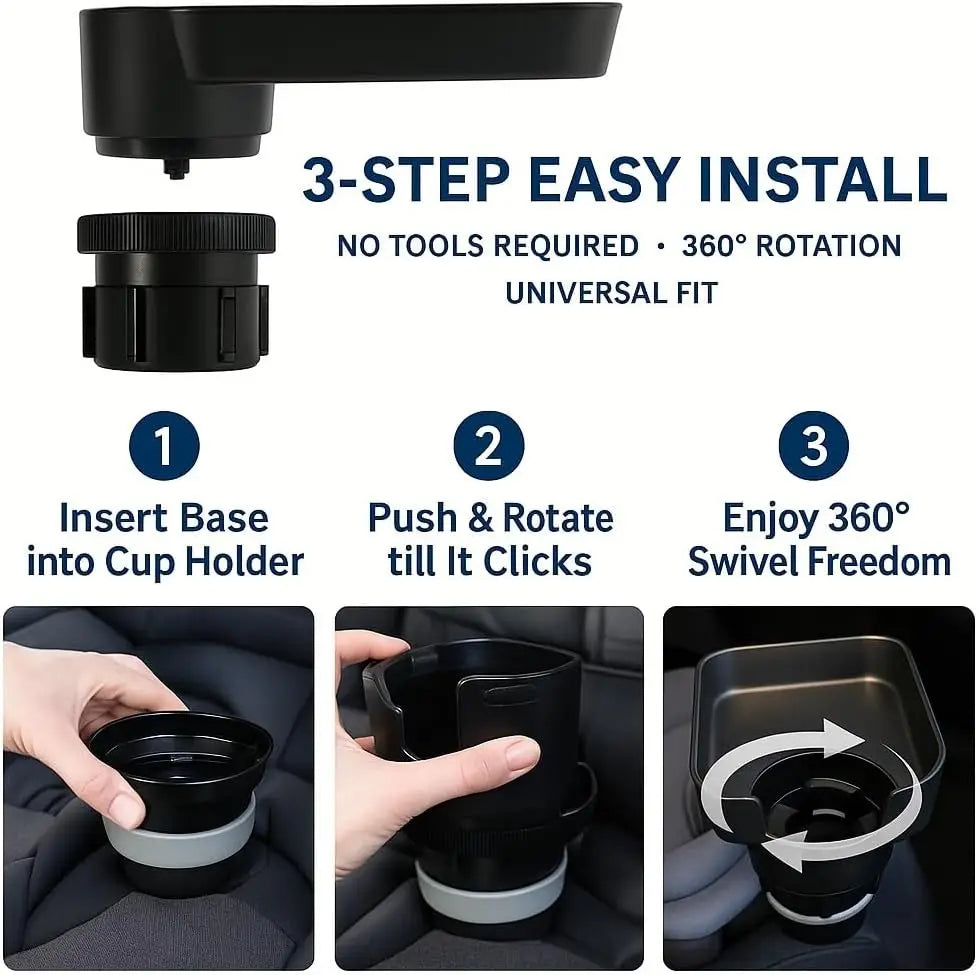 Kids Car Seat Tray with Adjustable Base