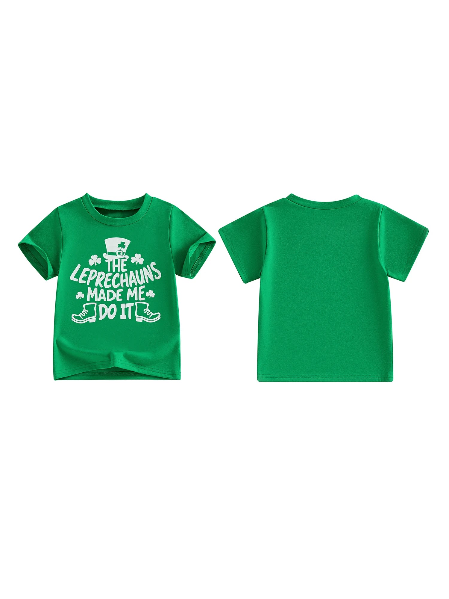 St Patrick s Day Green Clover Print T-Shirt