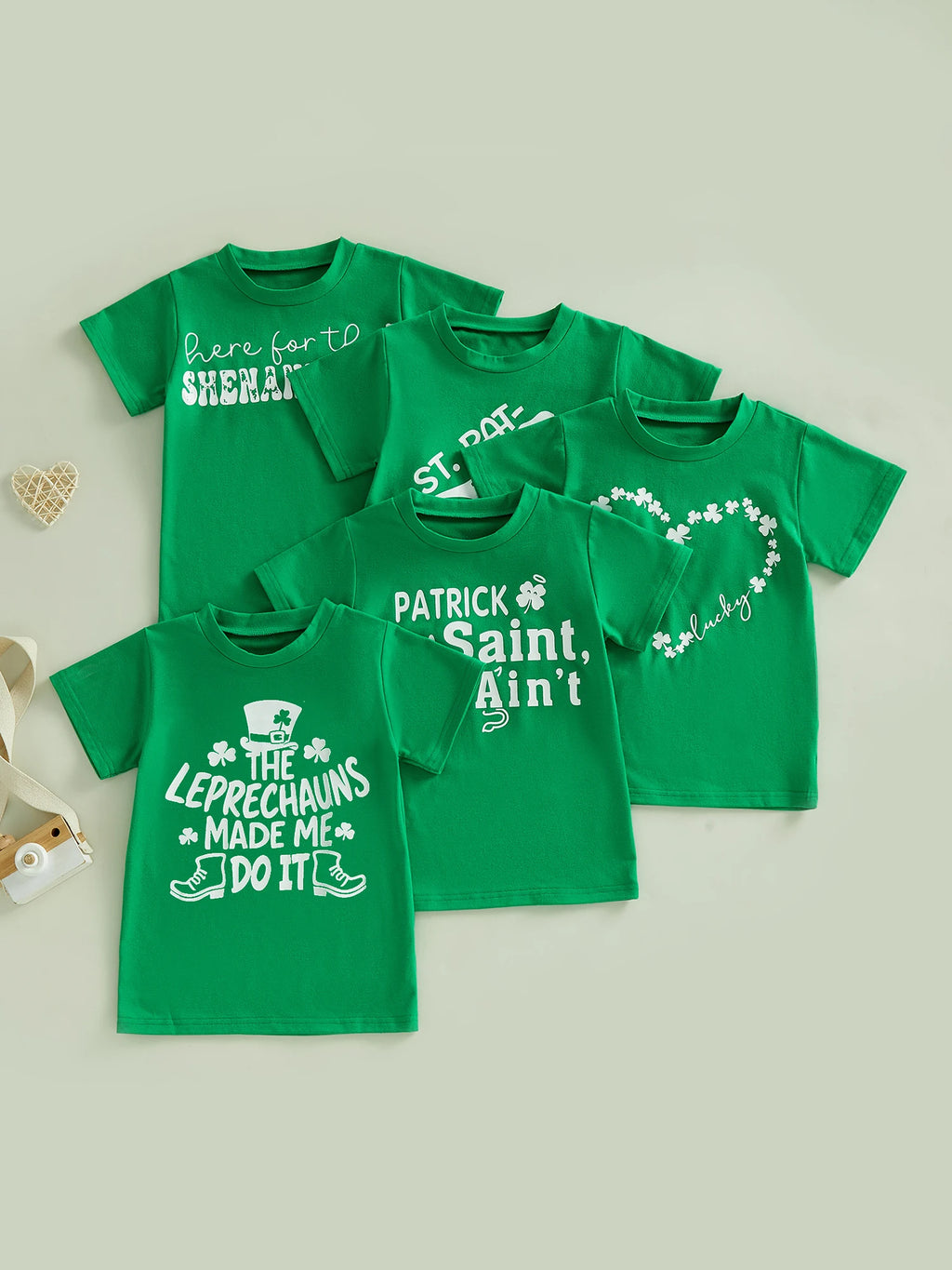 St Patrick s Day Green Clover Print T-Shirt