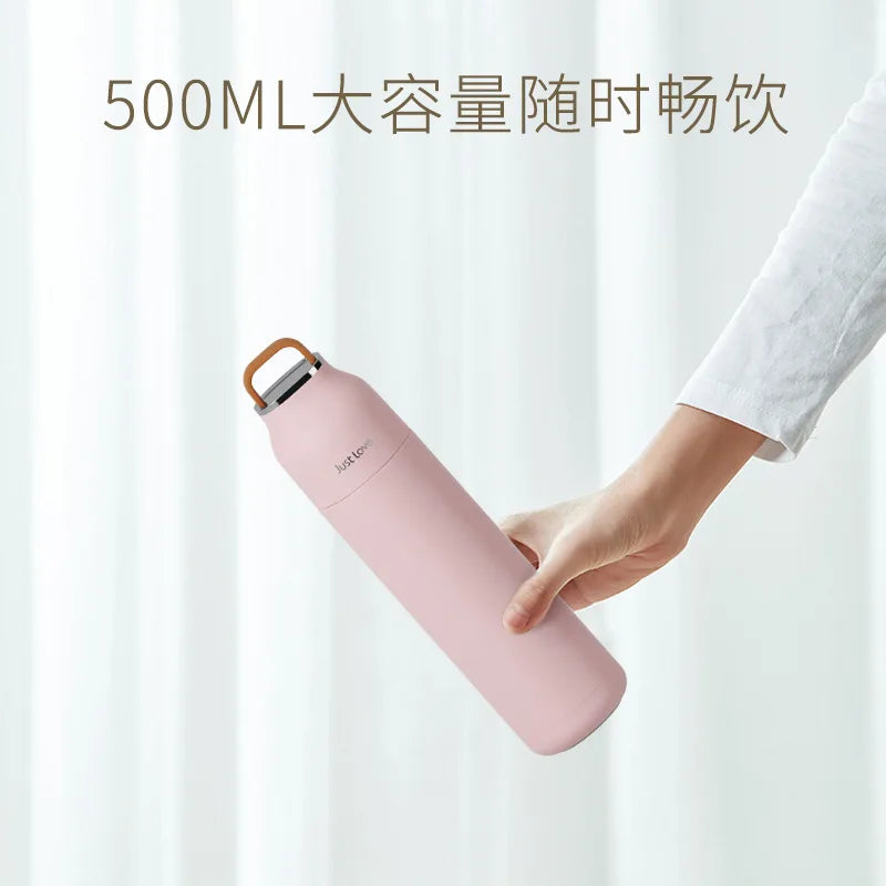500ml Double Wall Stainless Steel Insulated Thermos Cup | Portable Outdoor Sports Tumbler
