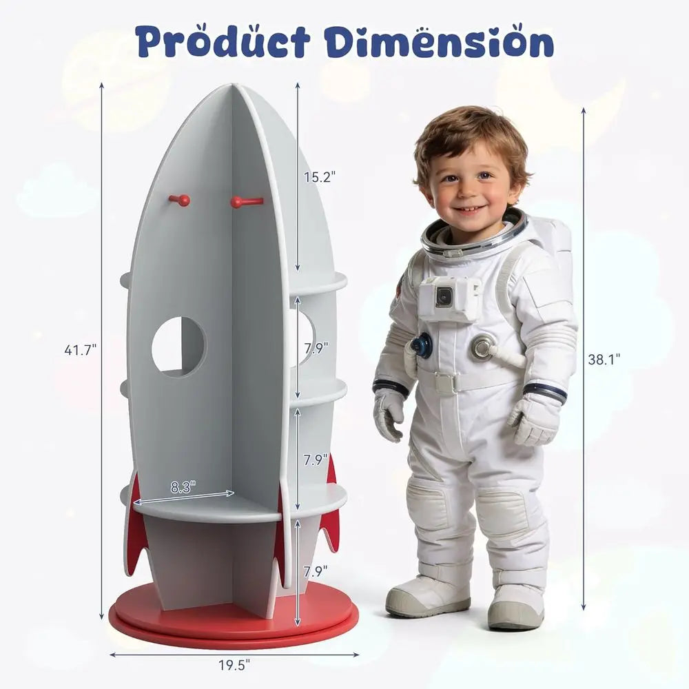 Space-Themed 360 Rotating Book/Toy Storage