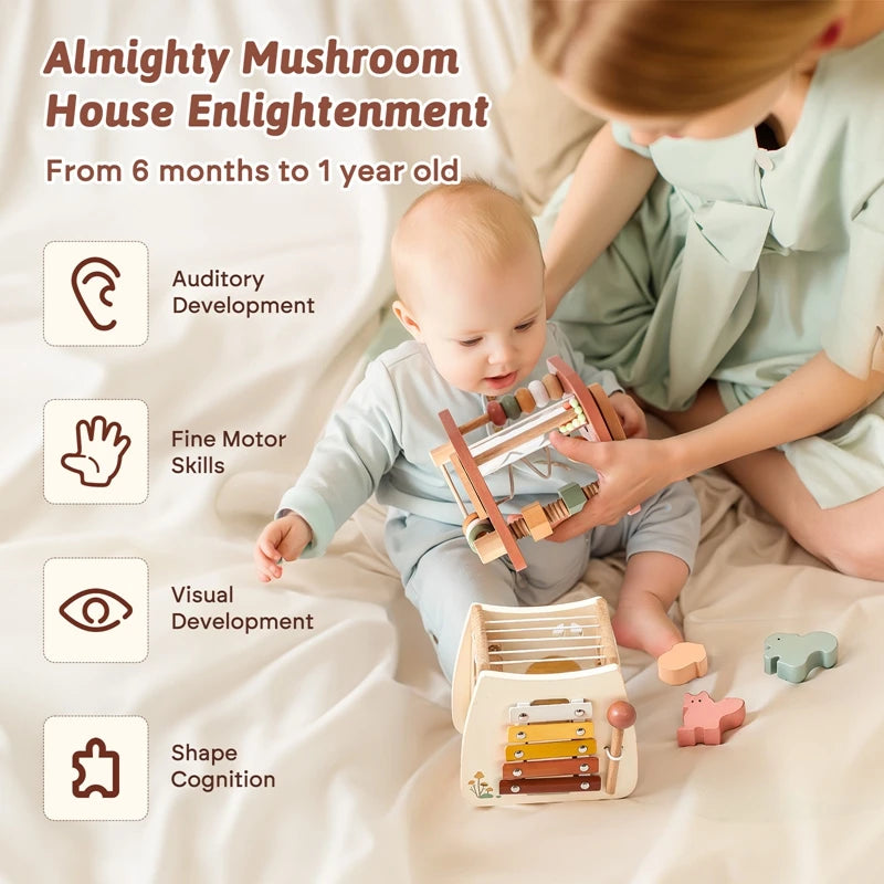 Montessori Mushroom House Music Toy