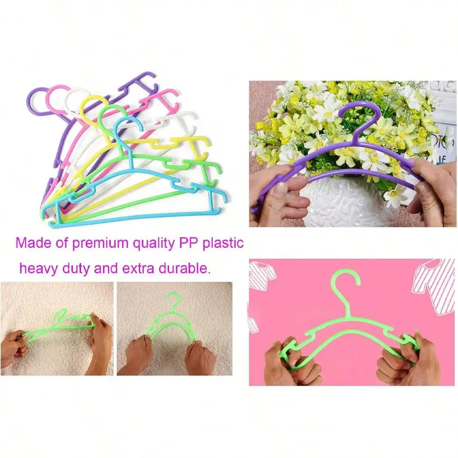 10/20pcs Kids Plastic Clothes Hangers