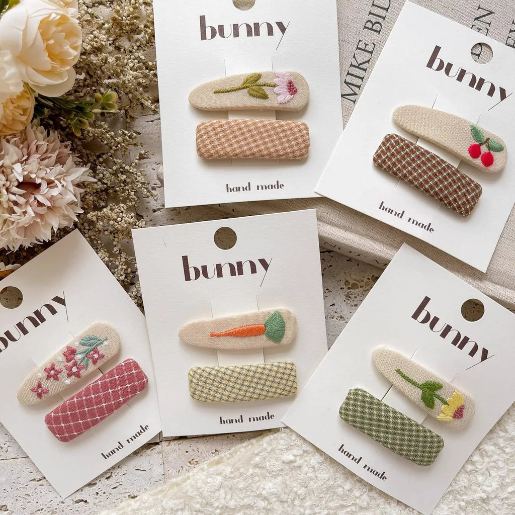 Sweet Embroidery Children Hair Clip