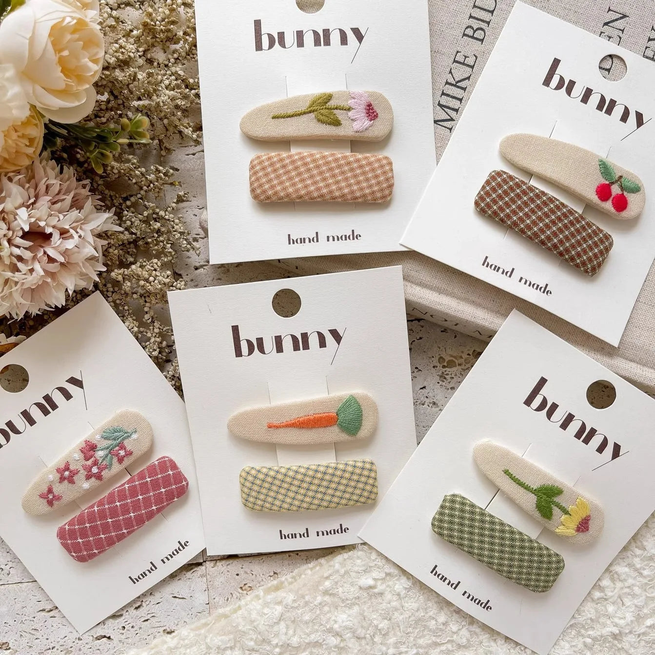 Sweet Embroidery Children Hair Clip