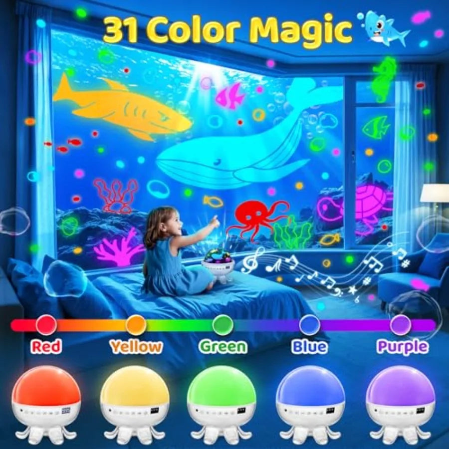 Baby Sound Machine Night Light Projector