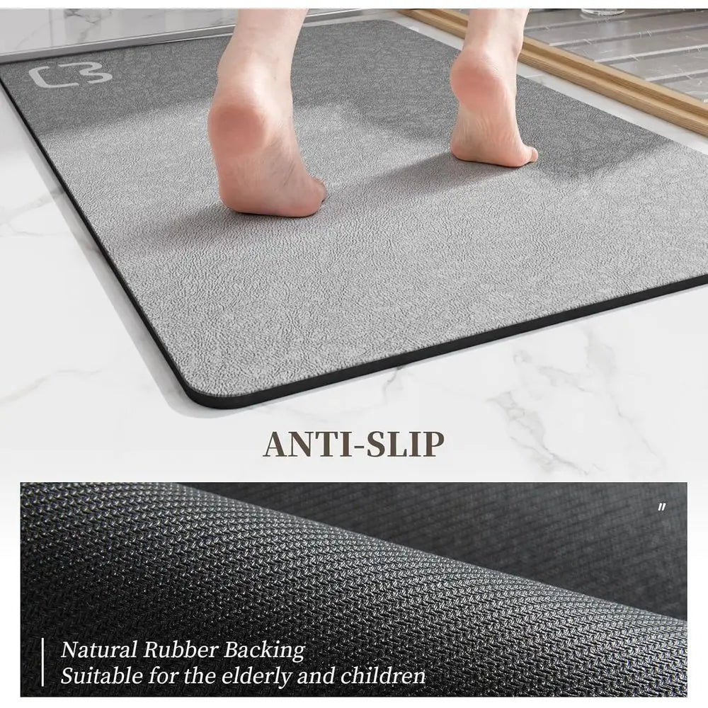 Large Absorbent Stone Bath Mat