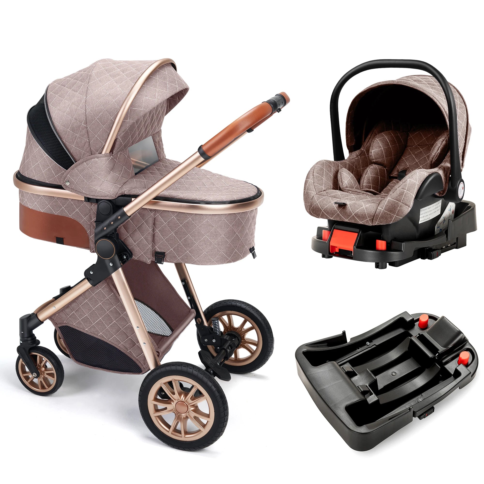 Luxury 3-in-1  Baby Stroller - Carseat