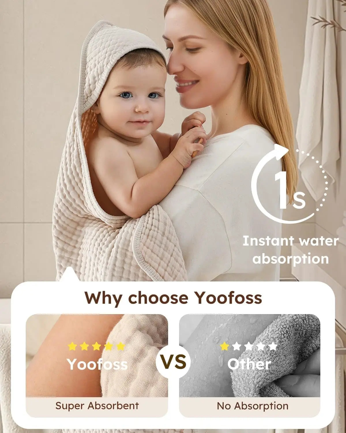 2 Pack Hooded Baby Towels