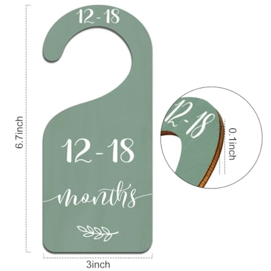7Pcs Wooden Baby Closet Size Dividers