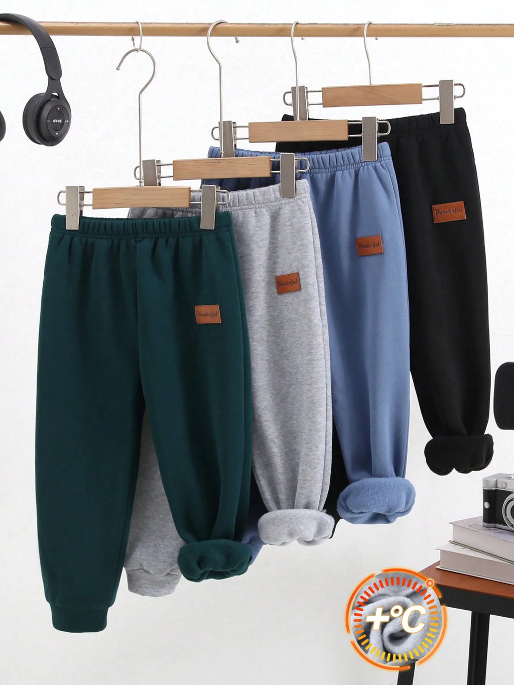 4-Pack Kids Fleece-Lined Jogger Pants