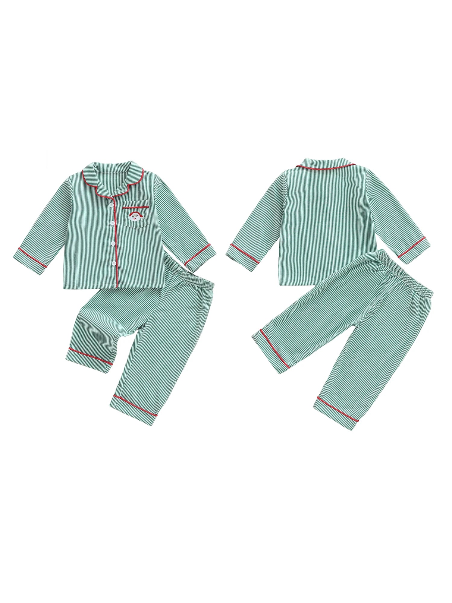 Christmas Striped Pajamas Sets