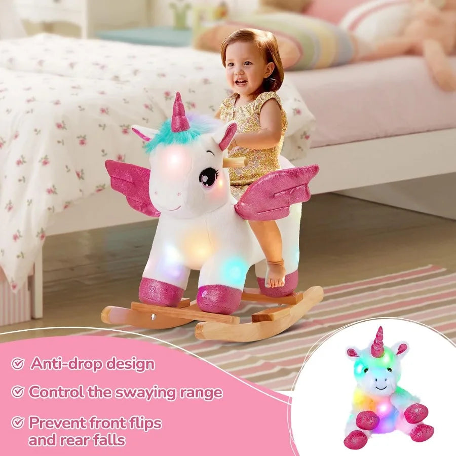 Light Up Musical Unicorn Rocking Horse