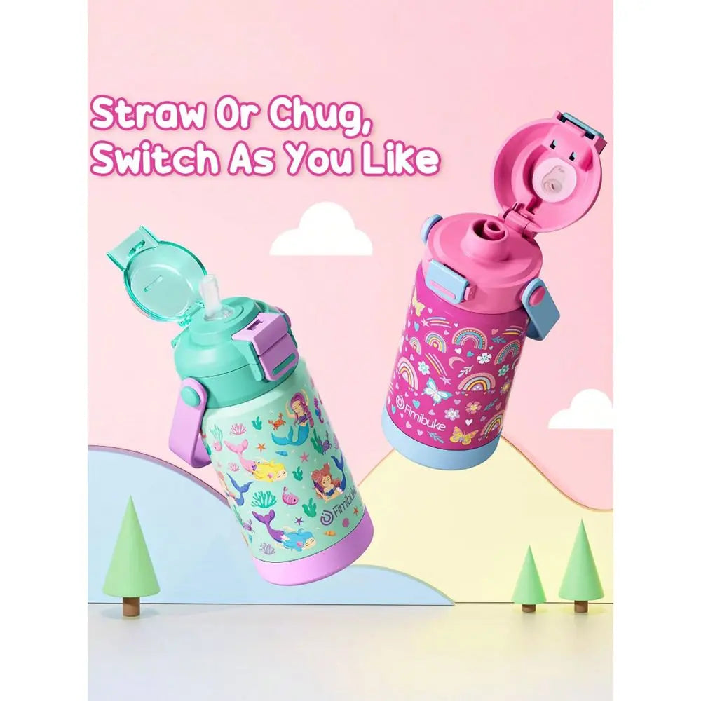 Insulated Water Bottle With PopOpen Straw Spout