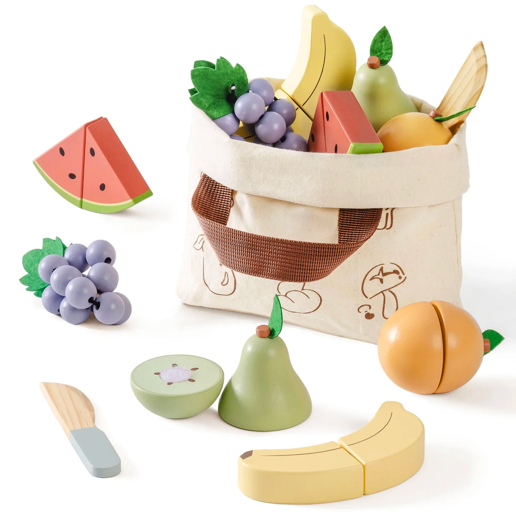 Kitchen Pretend  Wooden Cutting Fruit Vegetable Food