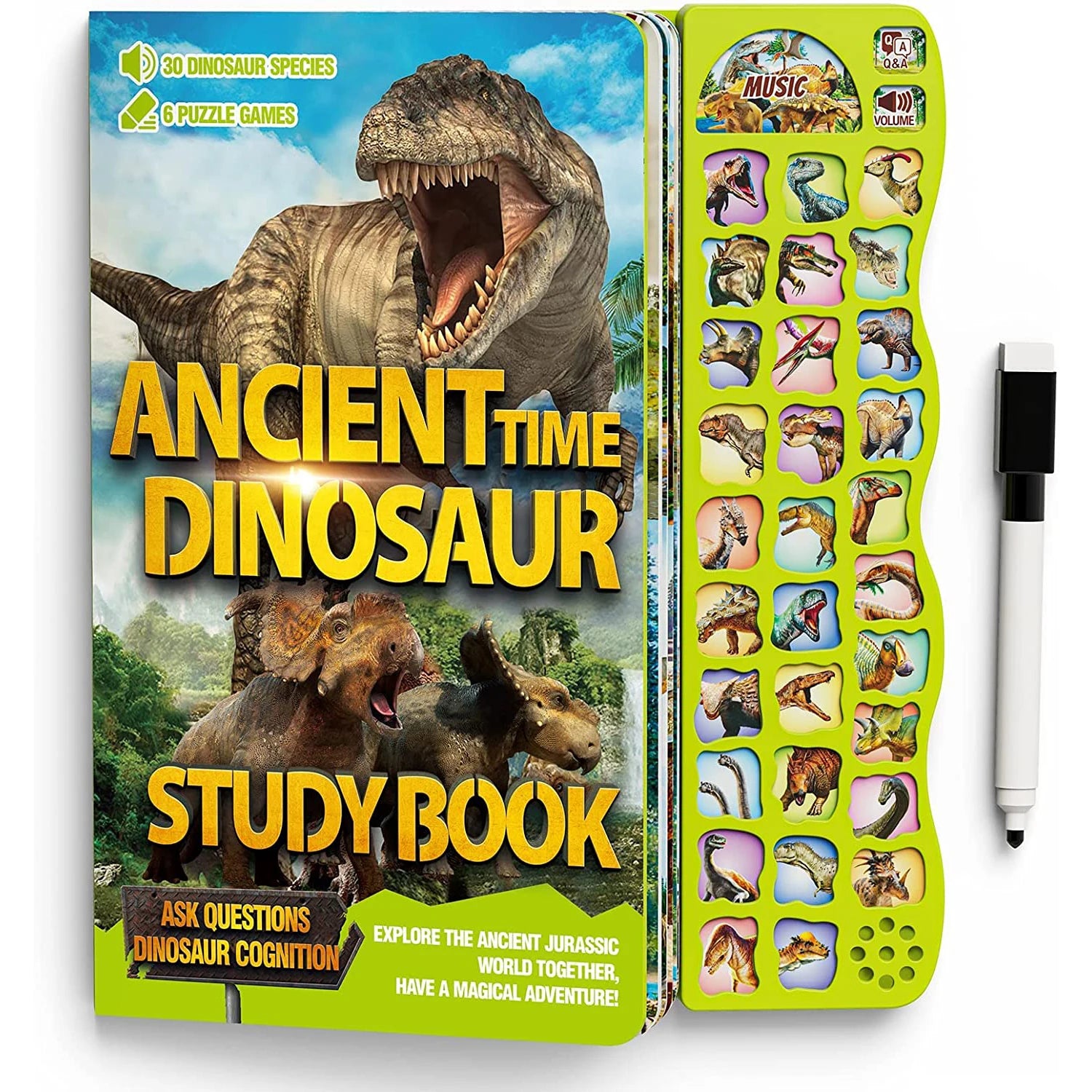 Interactive Dinosaur Book with Realistic Sounds