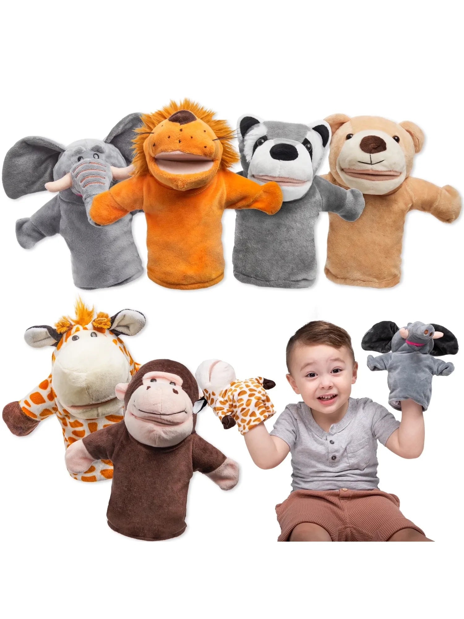 6Pcs Kids  Animal Hand Puppet