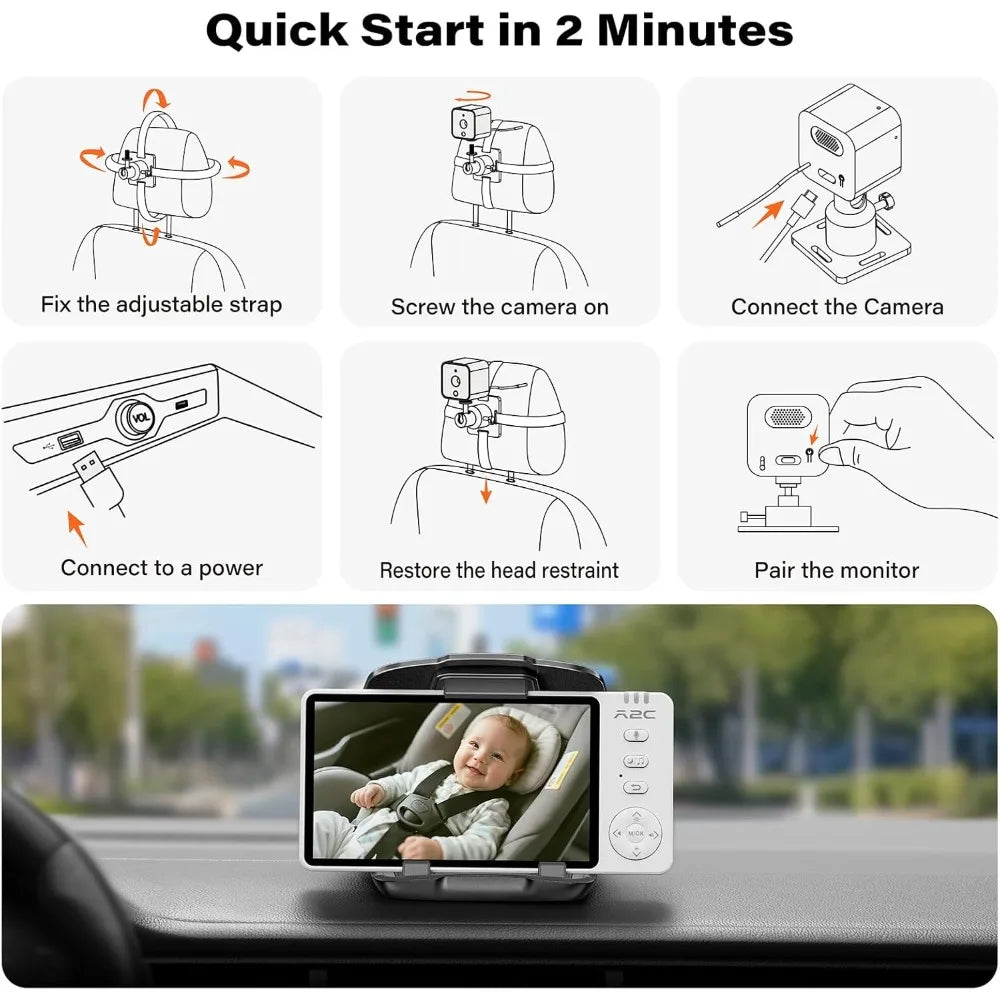 Wireless Baby Car Camera for Backseat