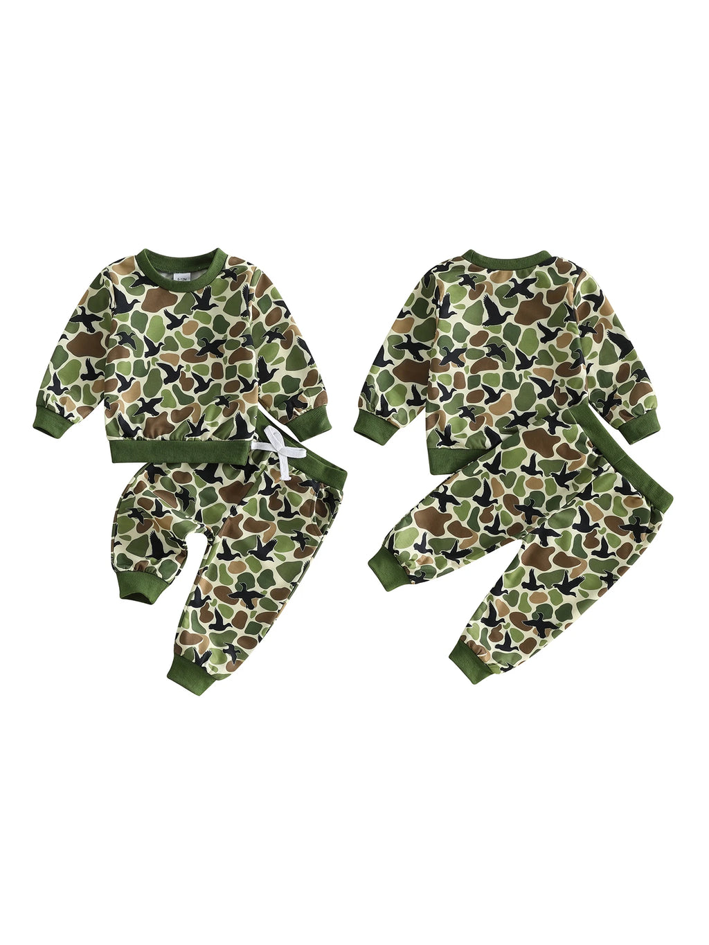 Camouflage Pullover Sweatshirt and Joggers Pants Set