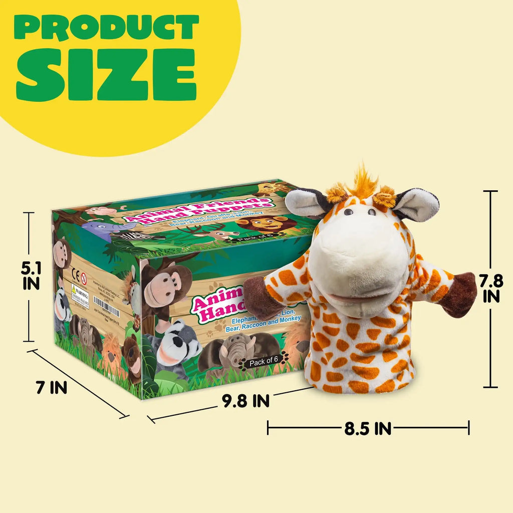 6Pcs Kids  Animal Hand Puppet