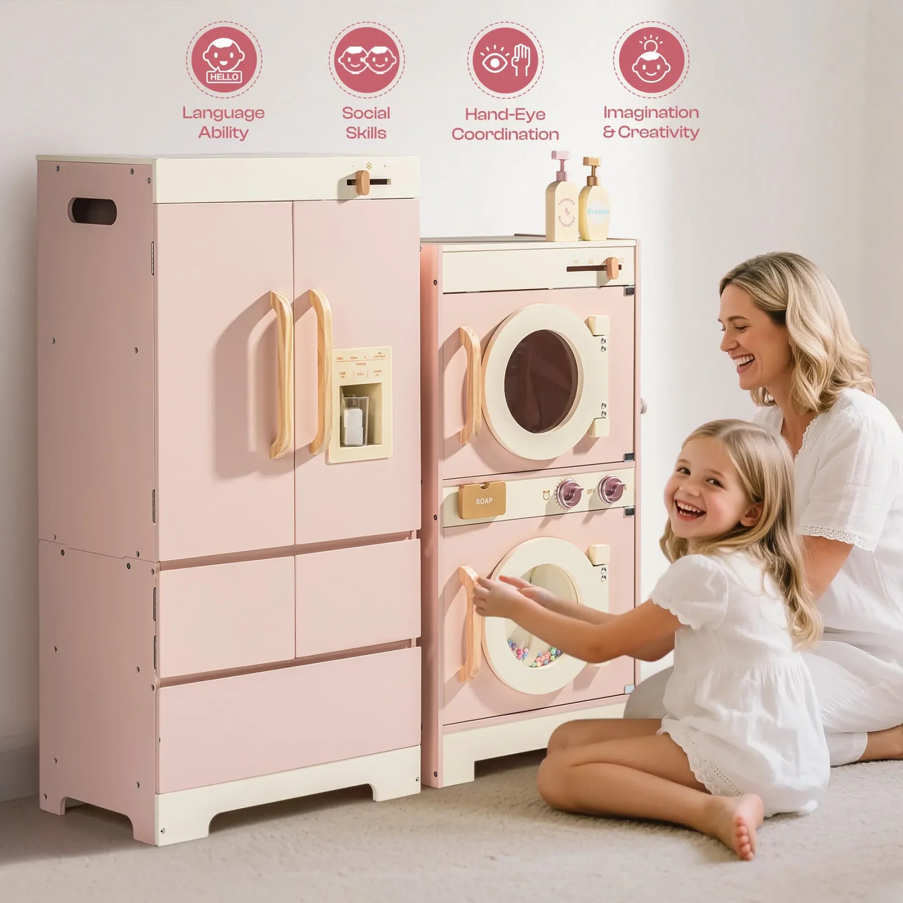 Wooden Play Kitchen Set