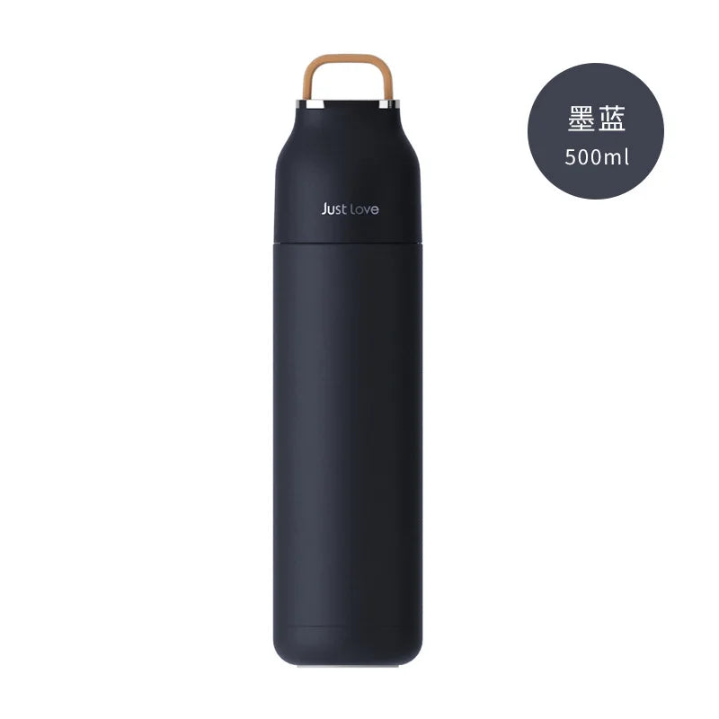 500ml Double Wall Stainless Steel Insulated Thermos Cup | Portable Outdoor Sports Tumbler