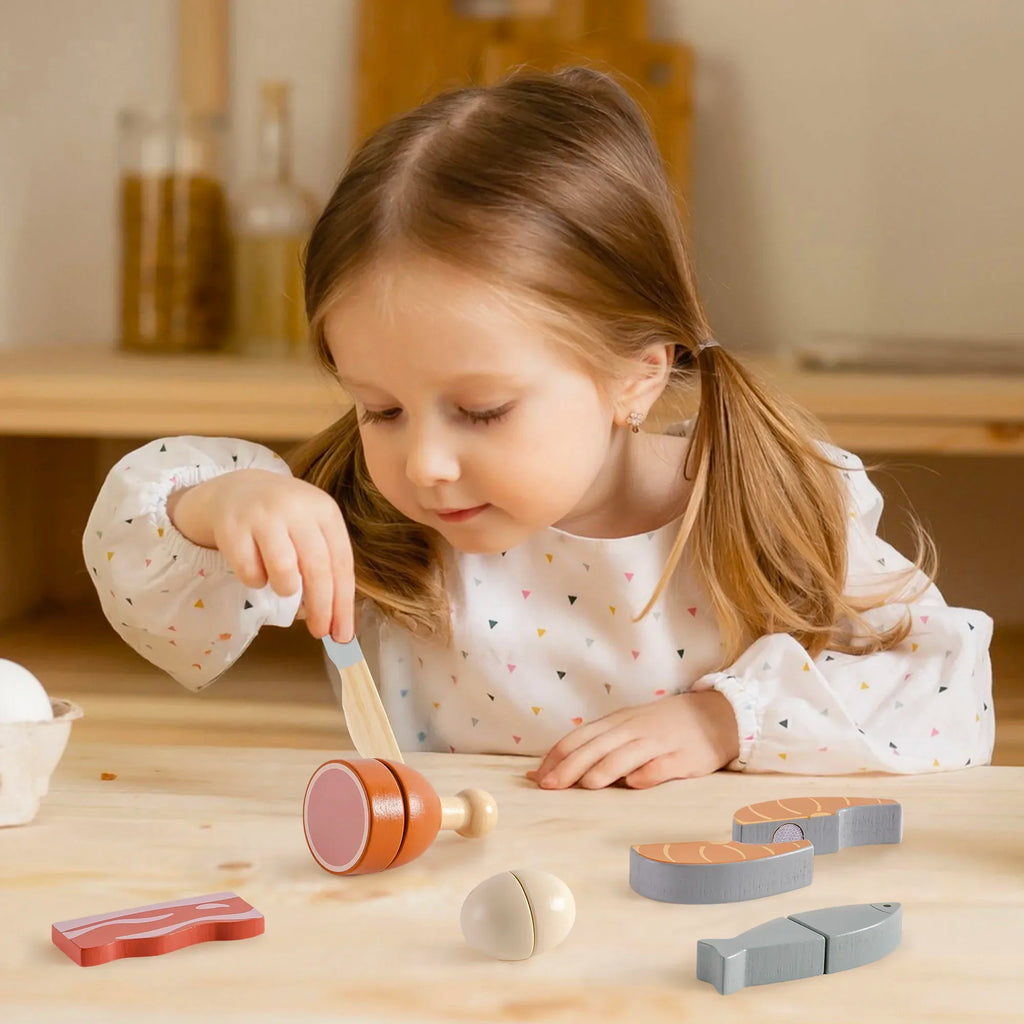 Kitchen Pretend  Wooden Cutting Fruit Vegetable Food