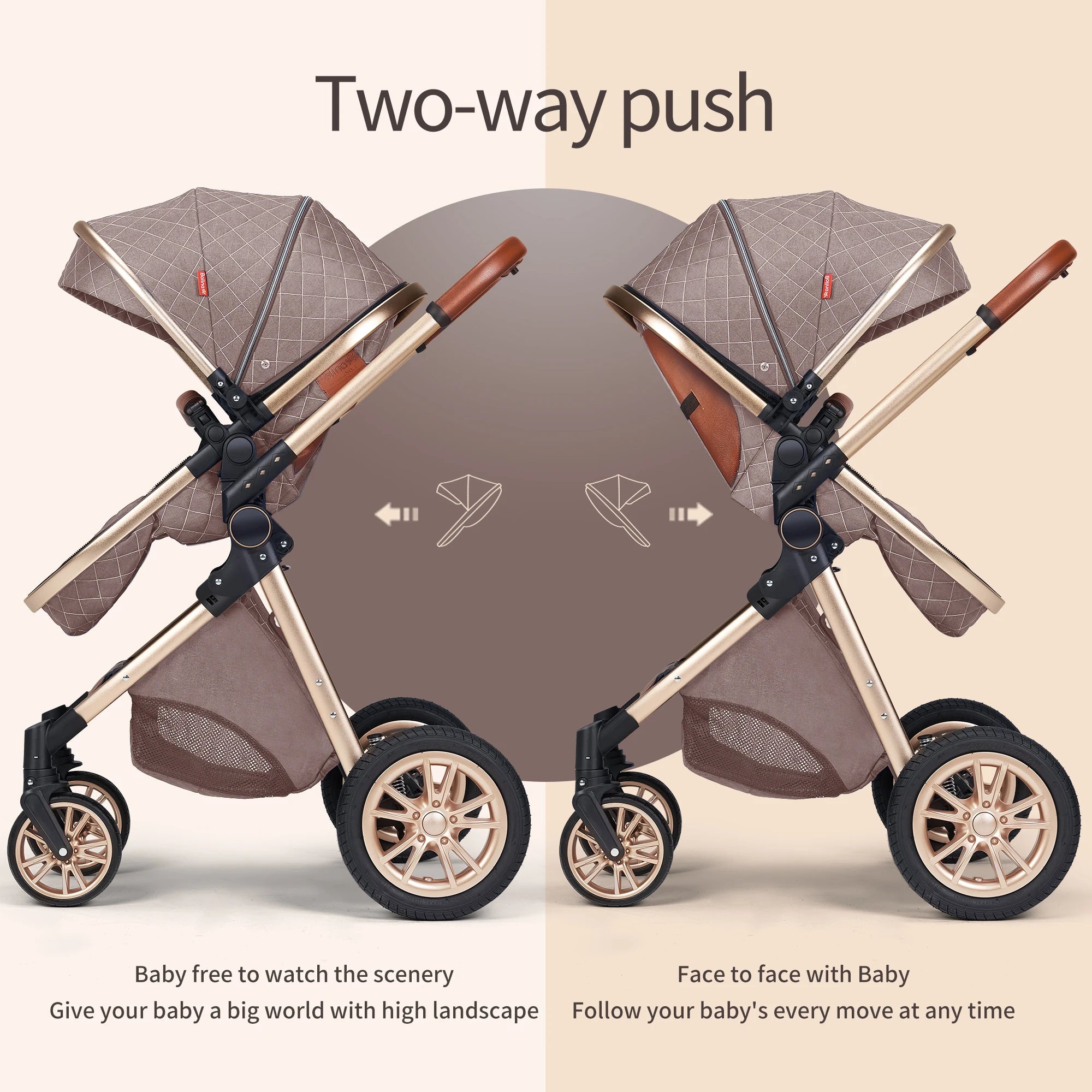 3 In 1 Luxury Baby Stroller & Car Seat