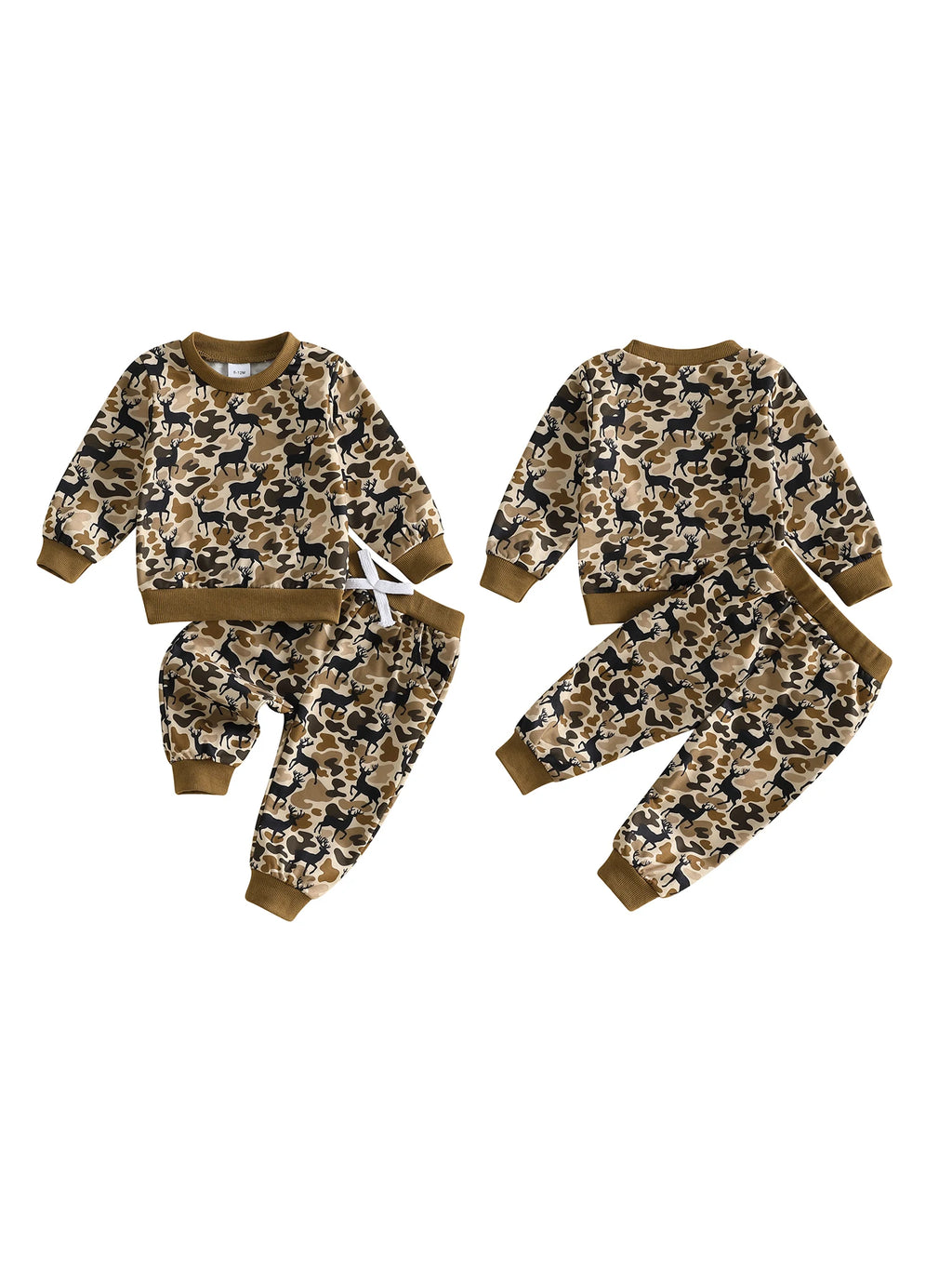 Camouflage Pullover Sweatshirt and Joggers Pants Set