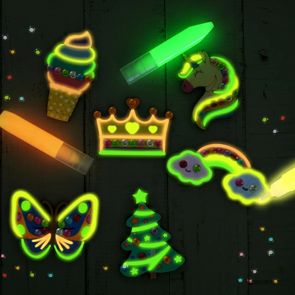 Glow in The Dark Wooden Magnets