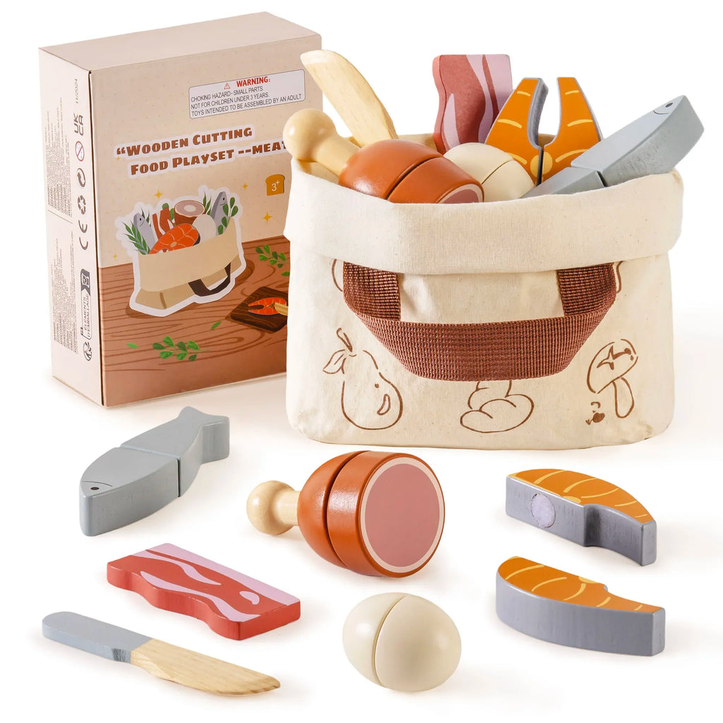 Kitchen Pretend  Wooden Cutting Fruit Vegetable Food