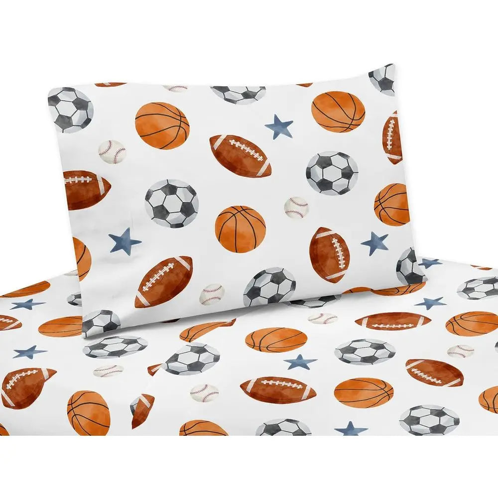 Sports Themed Twin Bedding Set for Kids