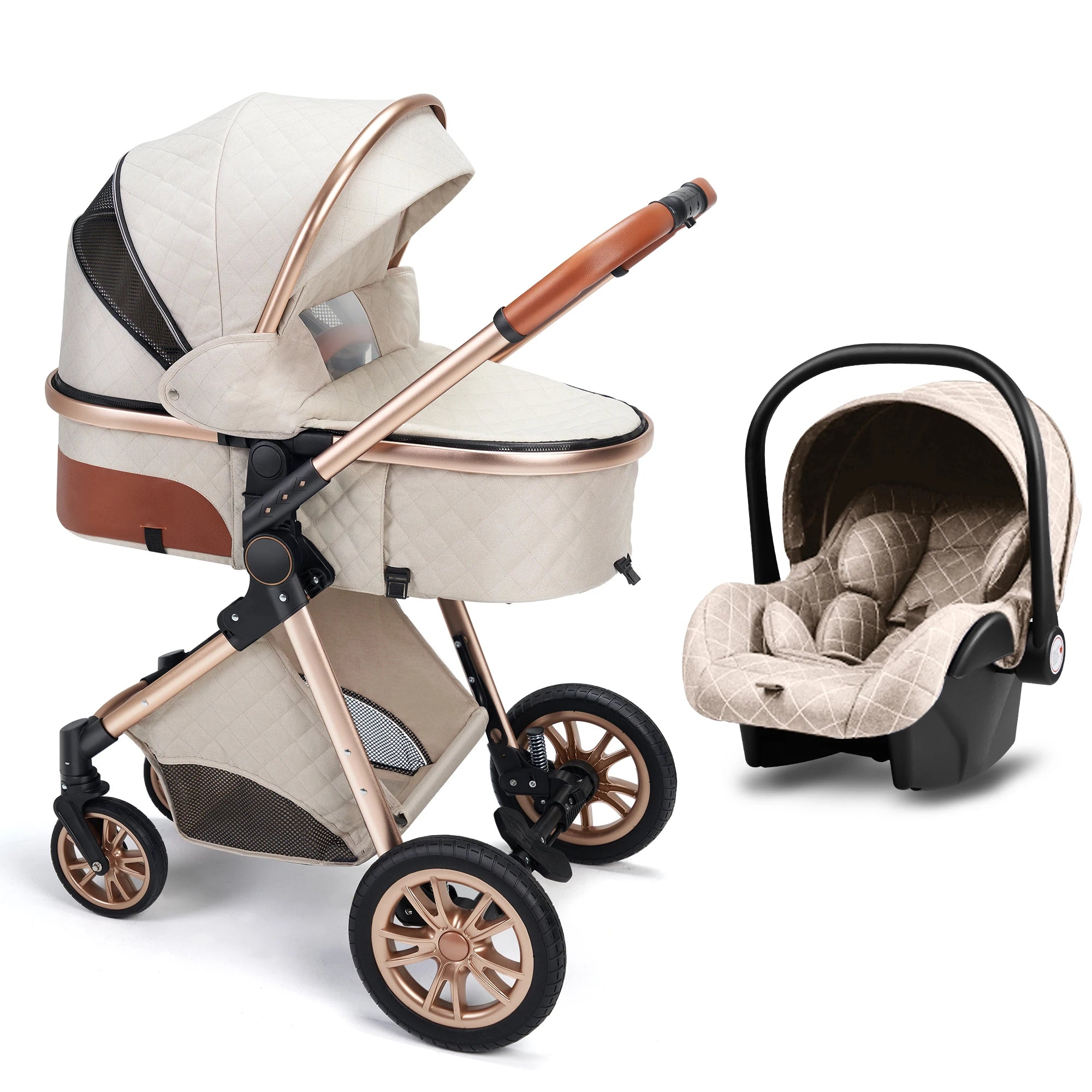 3 In 1 Luxury Baby Stroller & Car Seat