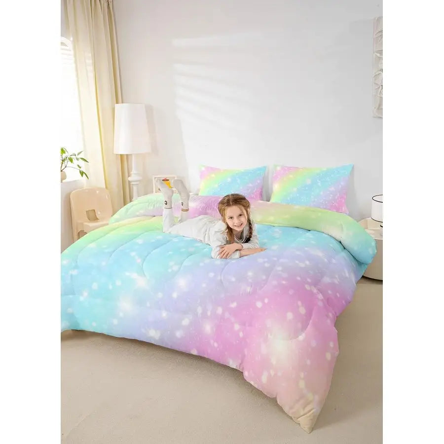 Rainbow Bedding Set for Kids