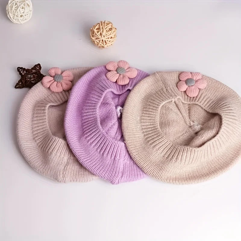 Warm Knitted Baby Beret Hat