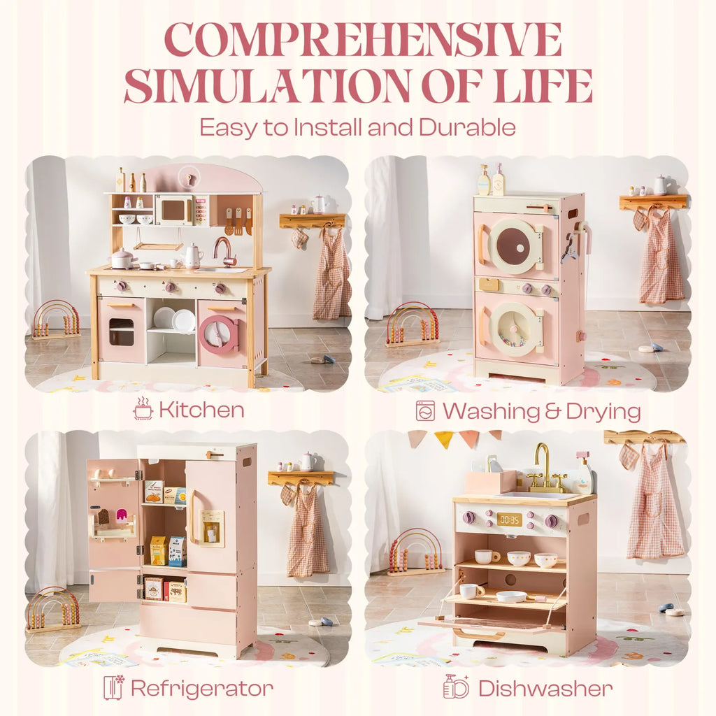 Wooden Play Kitchen Set