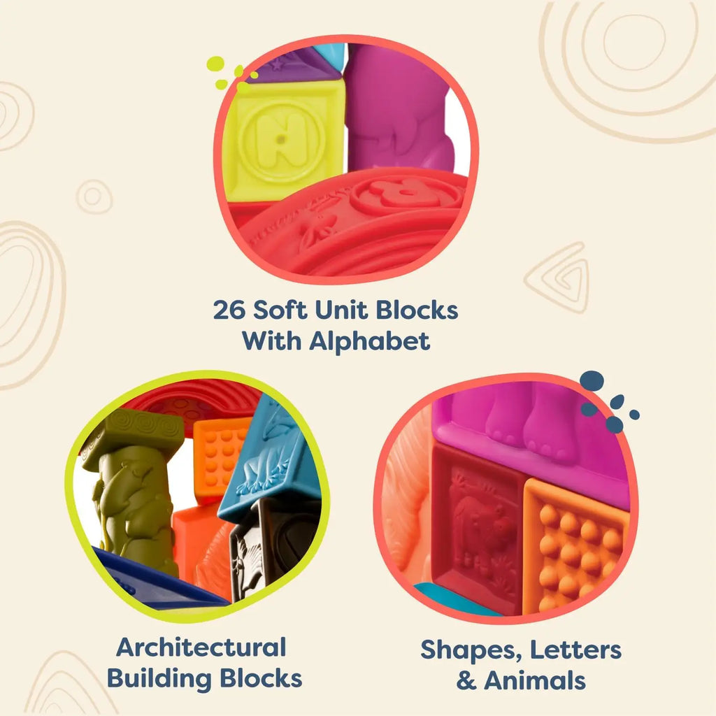 26 Soft Alphabet Blocks for Babies & Toddlers