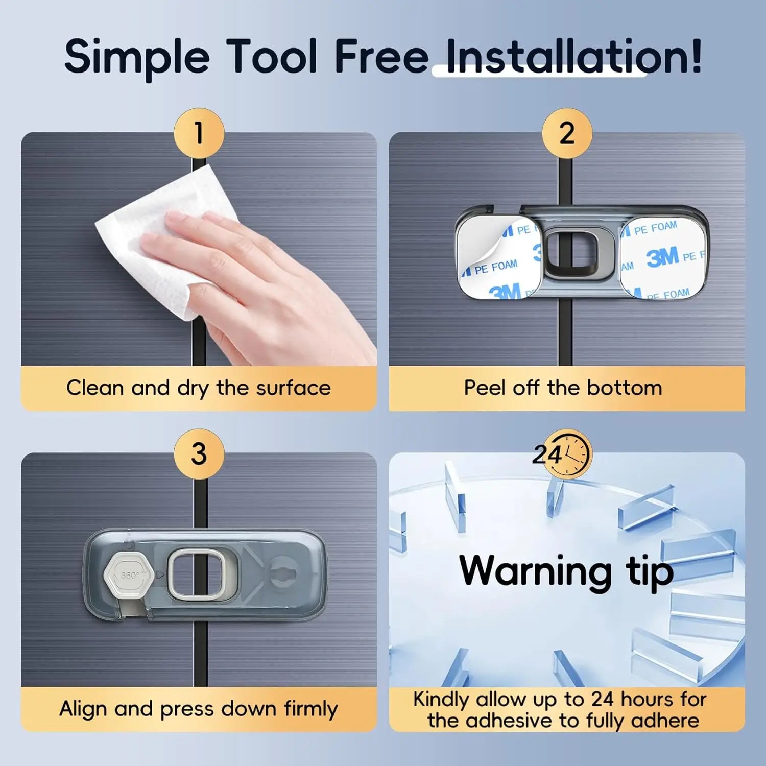 2-Pack Child Proof Fridge Locks