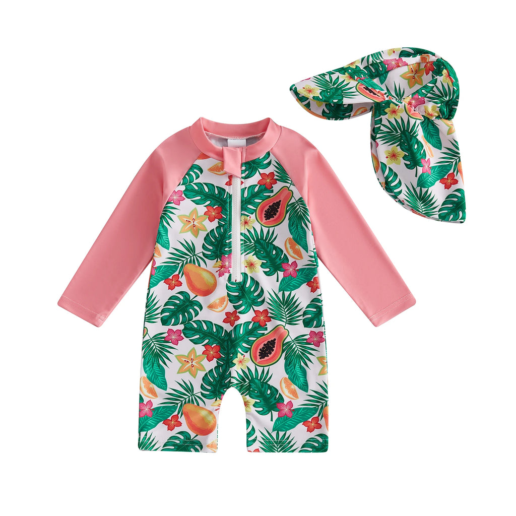 Baby Girl /Boy Rash Guard Swimsuit Set