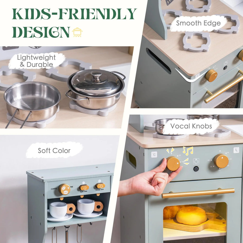 Corner Play Kitchen With Appliances & Utensils